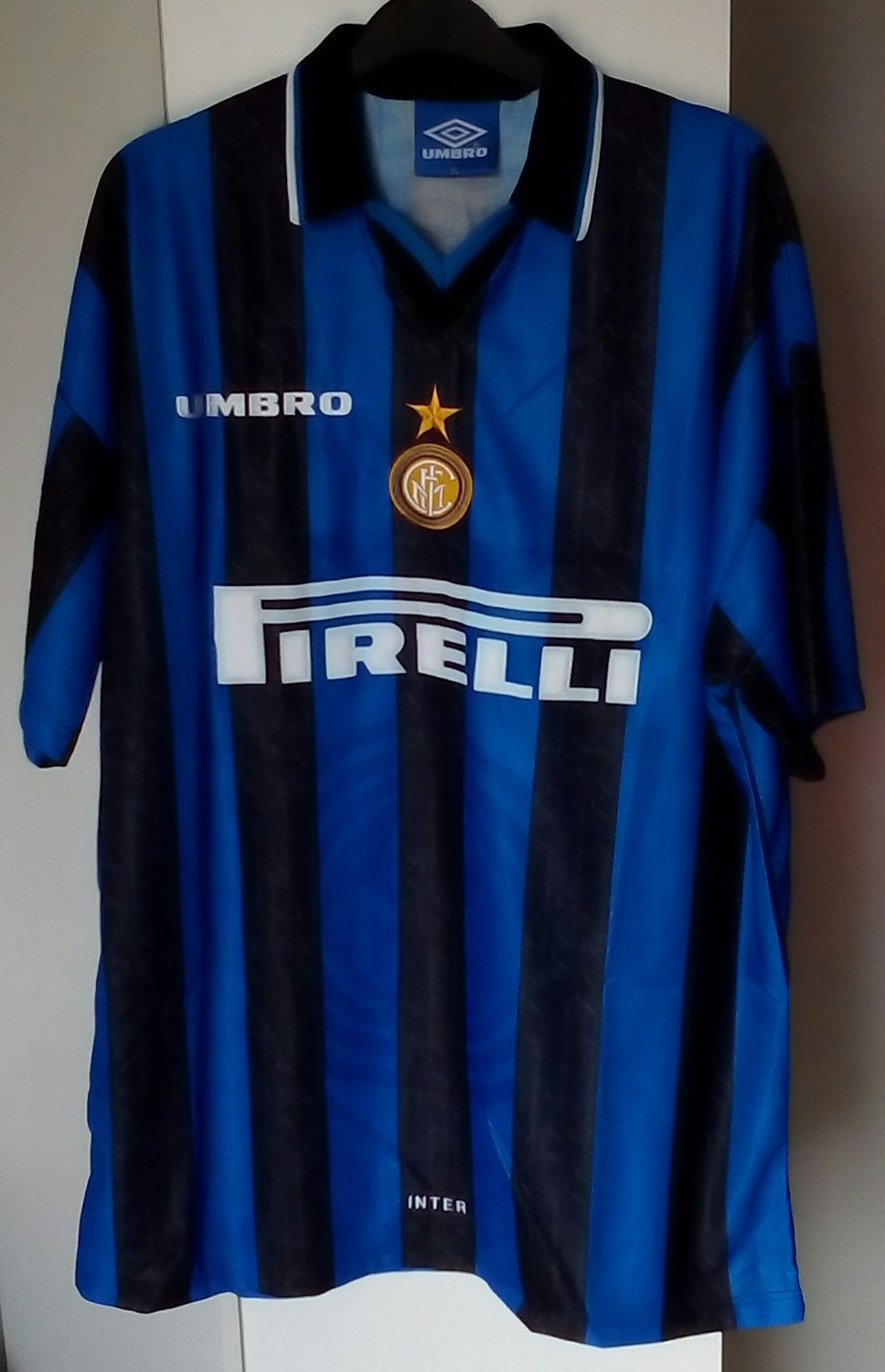 Internazionale Home football shirt 1997 - 1998. Sponsored by Pirelli