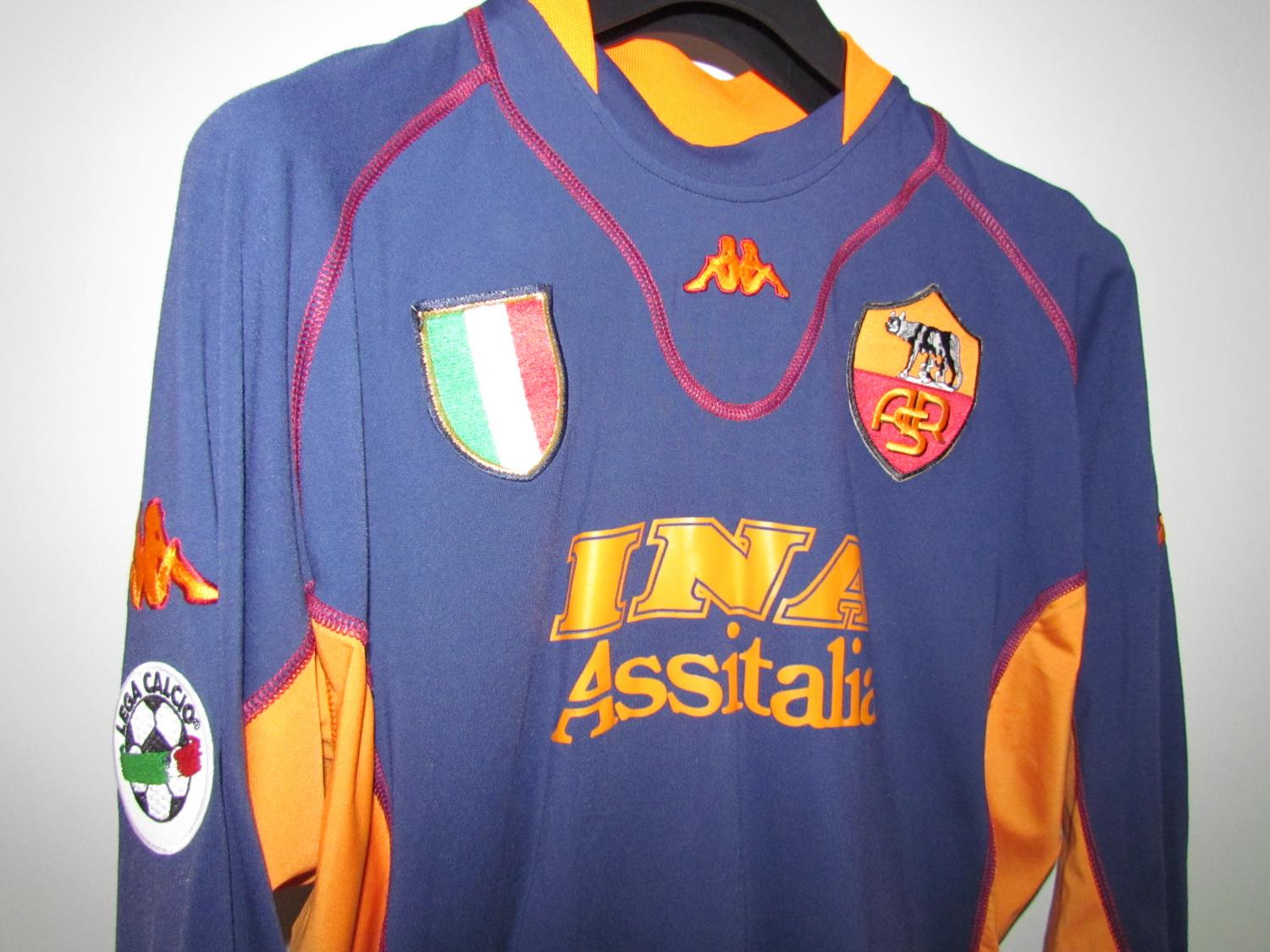 CAMISETA ROMA 2001 TALLE M #20 BATISTUTA ORIGINAL DE EPOCA