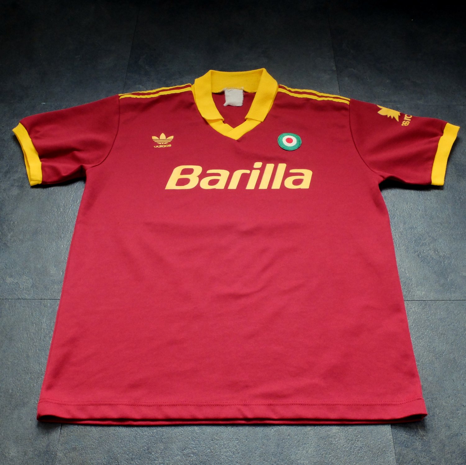 Roma Home maglia di calcio 1991 - 1992. Sponsored by Barilla