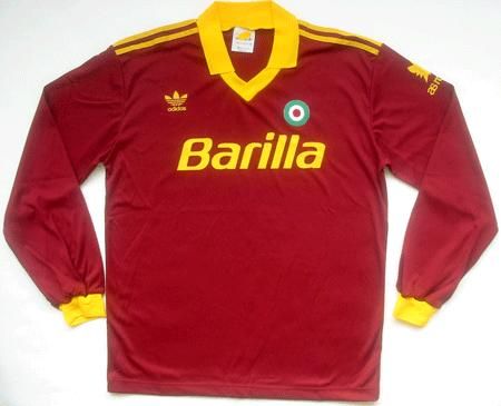 Roma Home football shirt 1991 - 1992. Sponsored by Barilla