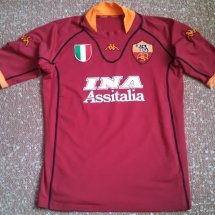 Roma Home football shirt 2001 - 2002 sponsored by INA Assitalia