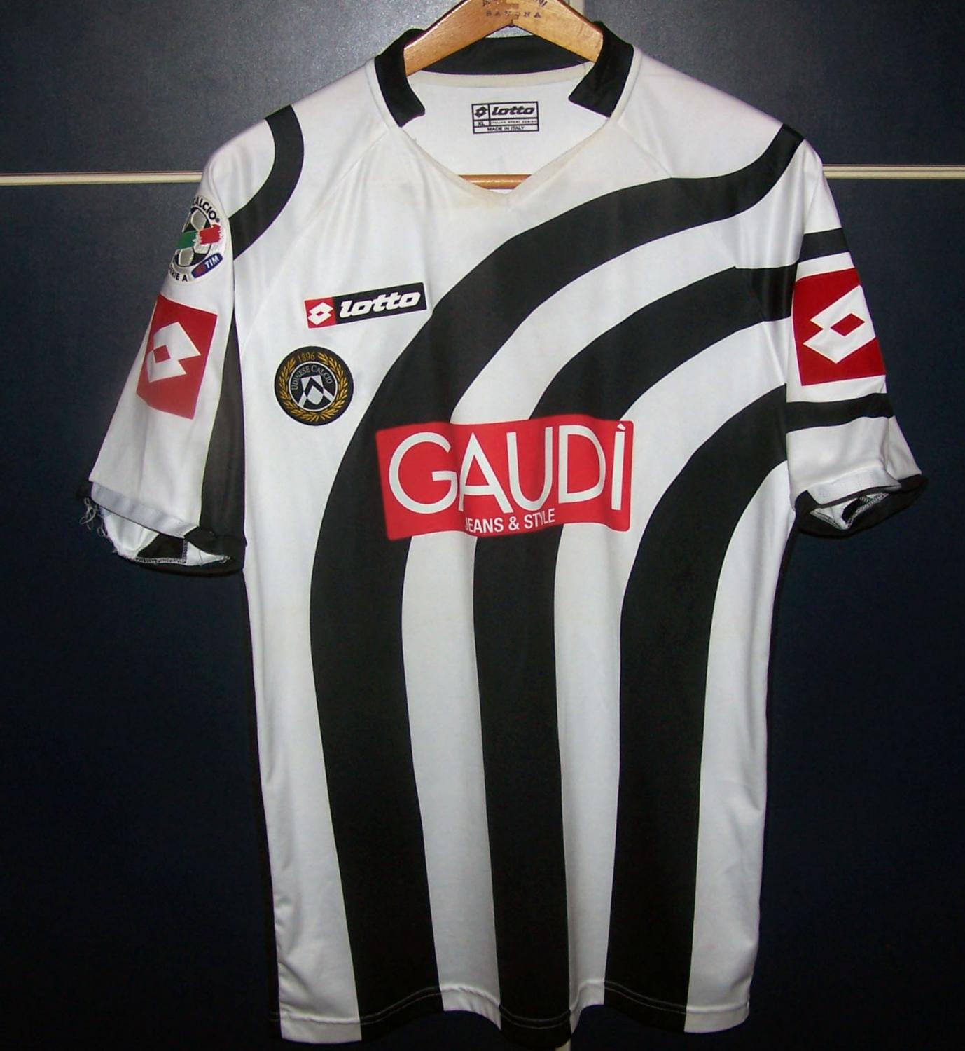 Maillot Udinese Match Worn 2007-2008 – Domicile – Lotto – Taille XL – N°29