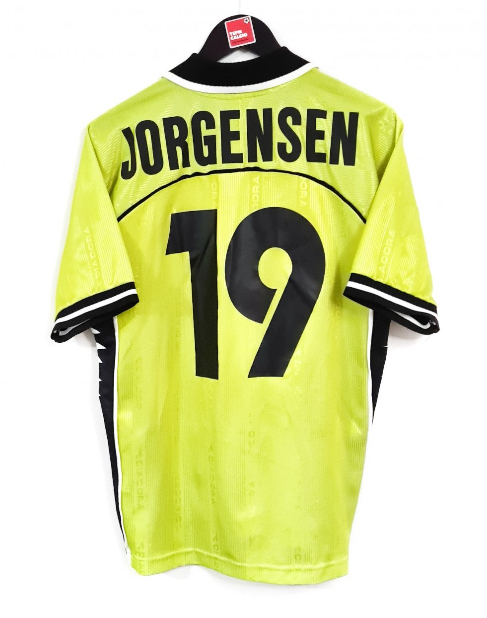 Udinese Visitante Camiseta de Fútbol 1999 2000. Sponsored by Telit