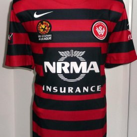 Western Sydney Wanderers Home football shirt 2014 - 2015 sponsored by NRMA Insurance
