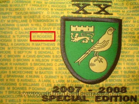 Norwich City Özel futbol forması 2008