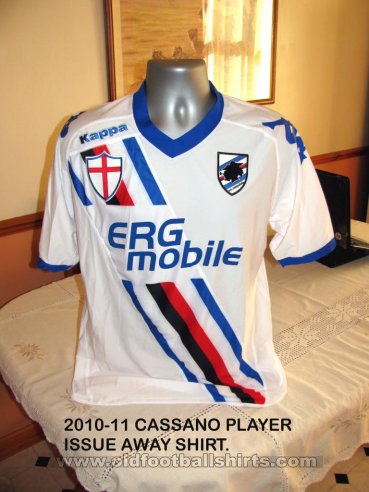 Sampdoria Away football shirt 2010 - 2011
