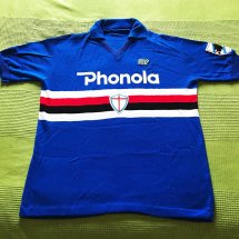 Sampdoria Home football shirt 1983 - 1984 sponsored by Phonola