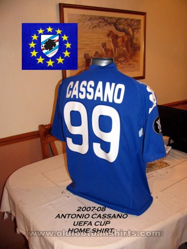 Sampdoria Cup Shirt football shirt 2007 - 2008