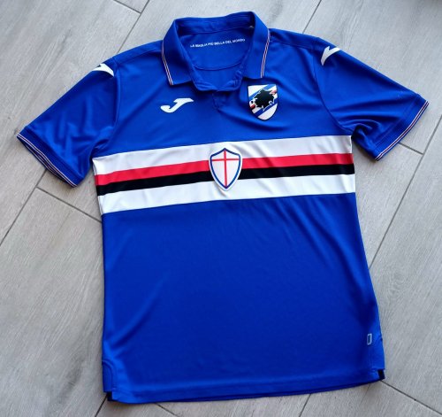Maillot De Foot Vintage Sampdoria – Asics, Blanc, Extérieur, Taille Petit (enfant/adulte Mince)