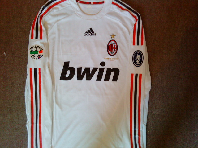 AC Milan Away football shirt 2008 - 2009. Sponsored by Bwin