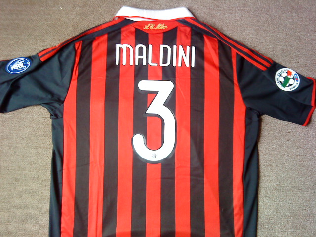 Maillot de Foot AC Milan BECKHAM 32 2009 2010 Retro Domicile ML