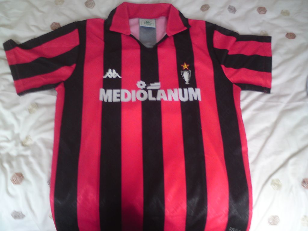 Maillot Vintage AC Milan 1989/90 - Neuf Avec étiquettes - Manches Courtes