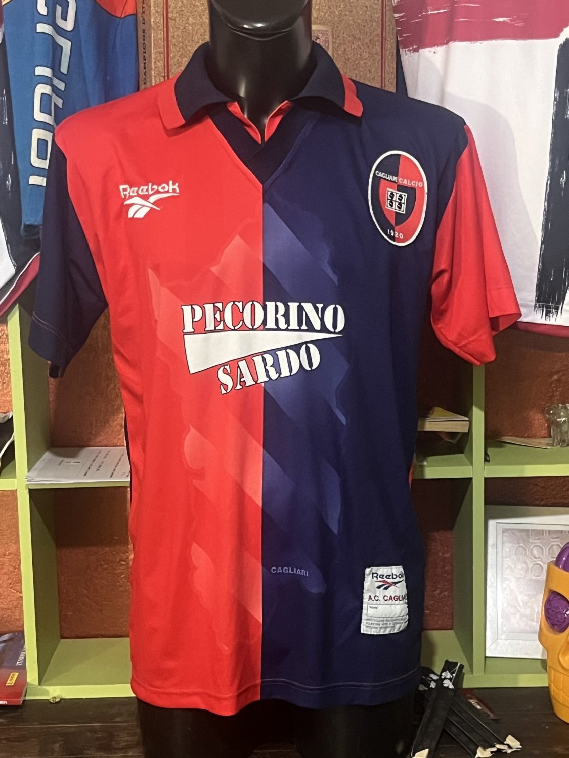 Maillot Domicile Cagliari 2000-2001 Uhlsport - Adulte Grand (L) - Occasion