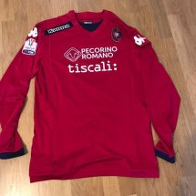 Cagliari Home football shirt 2014 - 2015 sponsored by Tiscali