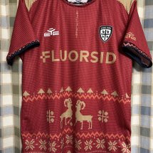 Cagliari Home football shirt 2022 sponsored by Fluorsid