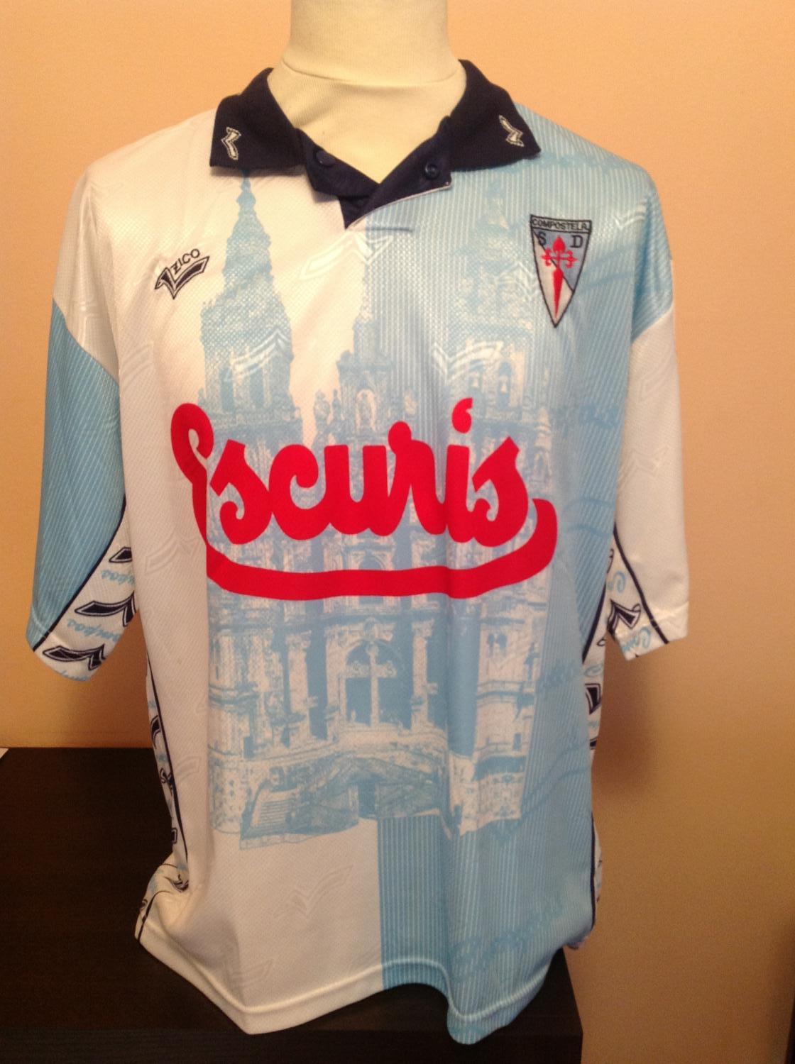 SD Compostela Home Camiseta de Fútbol 1997 - 1998.