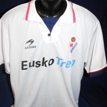 Eibar Home football shirt 1997 - 1998 sponsored by Eusko Tren