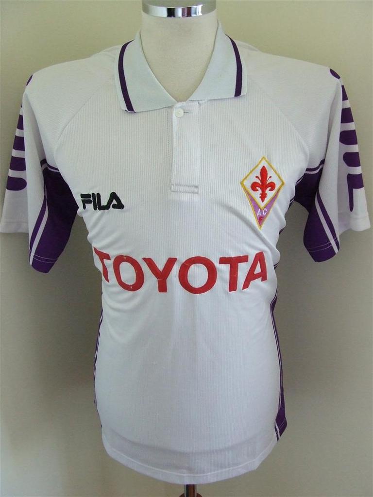Fiorentina Away football shirt 1999 - 2000. Sponsored by Toyota