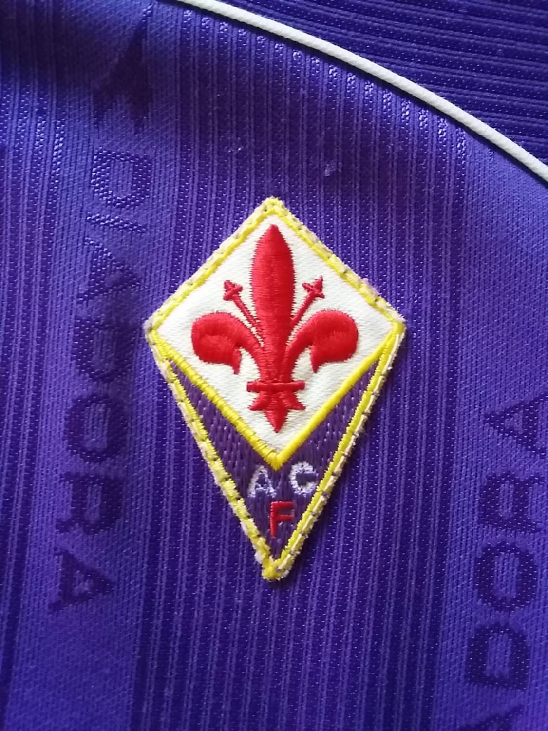 Fiorentina football home shirt 2000 2001 Serie A Diadora Toyota - Large