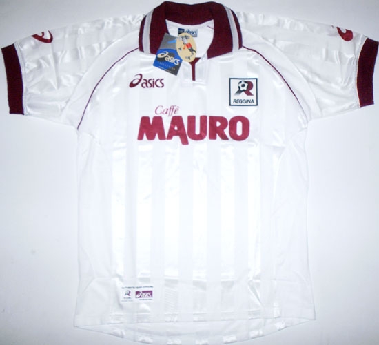 Reggina Away football shirt 2002 2003. Sponsored by Caffè Mauro