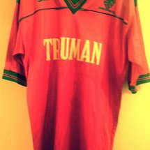 AFC Wimbledon Home football shirt 1986 - 1987 sponsored by Truman