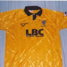 AFC Wimbledon Home football shirt 1993 - 1994 sponsored by LBC