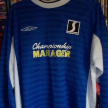 AFC Wimbledon Special football shirt 2002 sponsored by Championship Manager