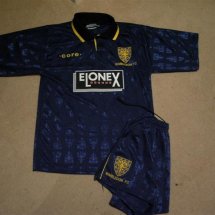 AFC Wimbledon Home football shirt 1995 - 1996 sponsored by Elonex