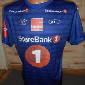 Ranheim Fotball Home football shirt 2018 sponsored by SpareBank 1