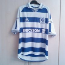 Queens Park Rangers Home baju bolasepak 2000 - 2001 sponsored by Ericsson