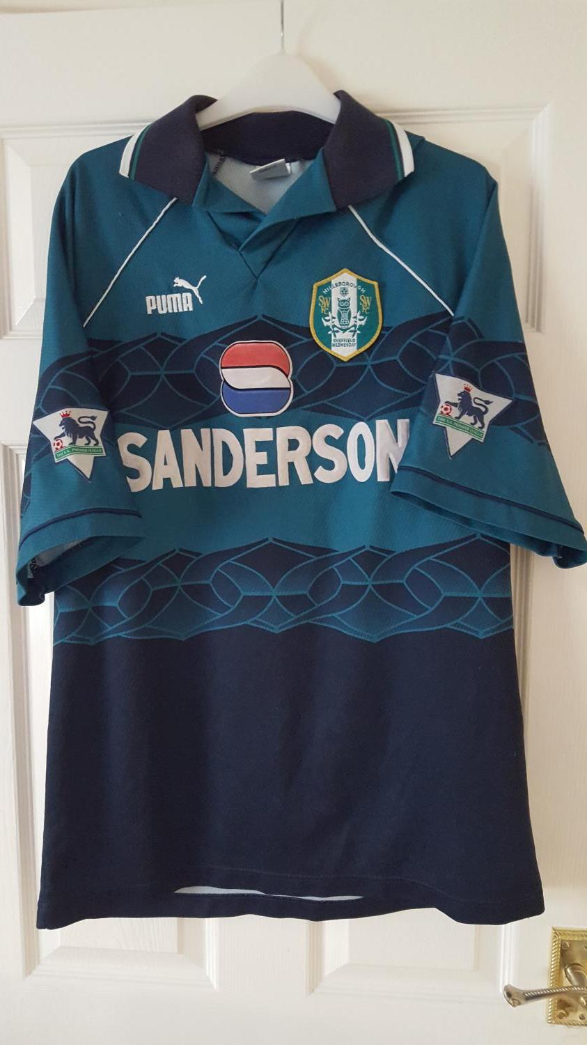 Sheffield Wednesday Name Set 1995-97 Home Shirt ANY NAME/NUMBER M L XL Blinker 