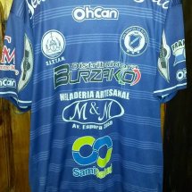 San Martín de Burzaco Home football shirt 2015 sponsored by Distribuidora Burzako