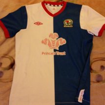 Blackburn Rovers Home baju bolasepak 2011 - 2012 sponsored by Prince’s Trust