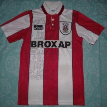 Stoke City Home football shirt 1995 - 1996 sponsored by Broxap