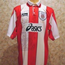 Stoke City Home football shirt 1996 - 1997 sponsored by Asics