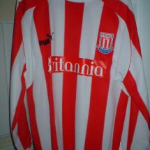 Stoke City Home football shirt 2003 - 2004 sponsored by Britannia