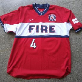 Chicago Fire Home football shirt 2000 - 2003 sponsored by Fire