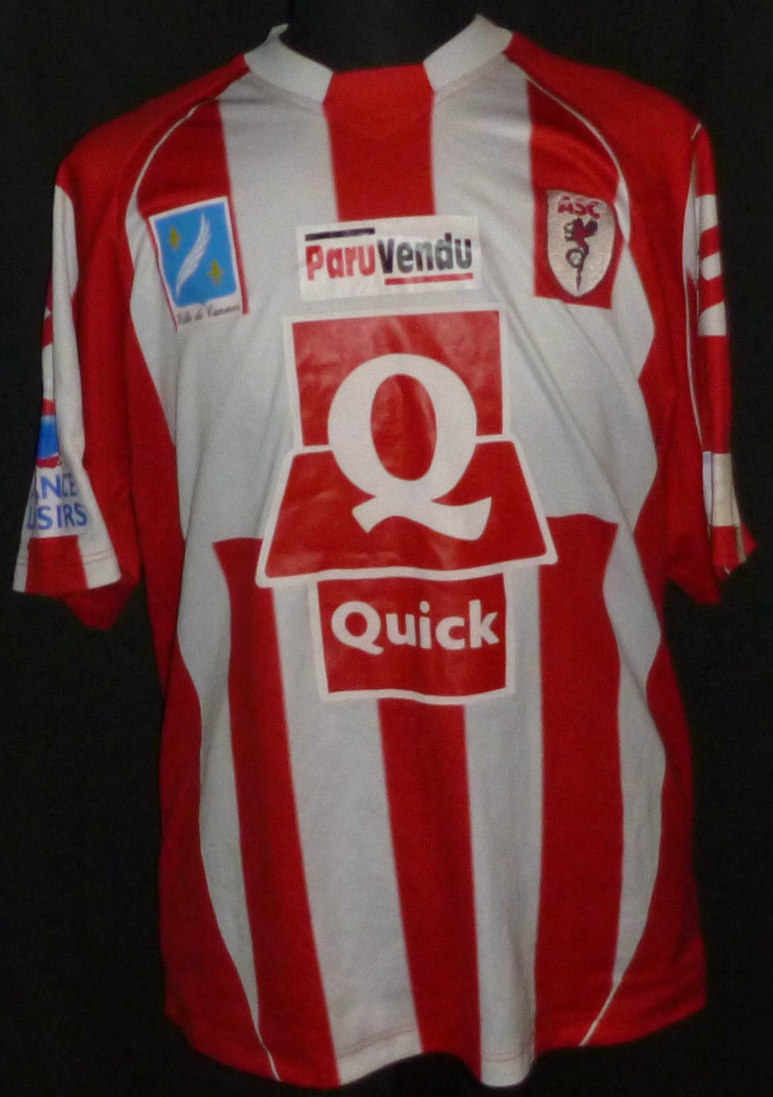 Antique FANION A.S CANNES EUROPEAN CUPS Football Jersey