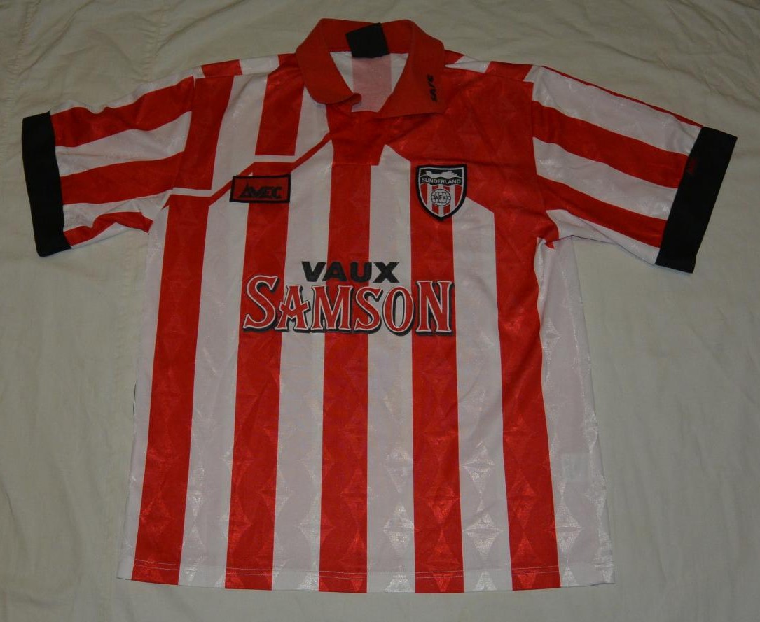 Sunderland Home football shirt 1994 - 1996. Sponsored by Vaux Samson