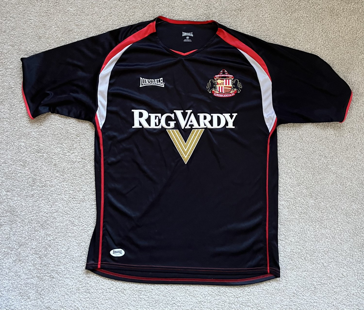 Maillot Sunderland Lonsdale 2005/2006 Extérieur, Taille XL, Occasion En Très Bon état