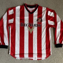 Sunderland Home maglia di calcio 2000 - 2002 sponsored by Reg Vardy