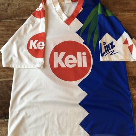 FC Blau-Weiss Linz Home football shirt 1993 - 1994 sponsored by Keli