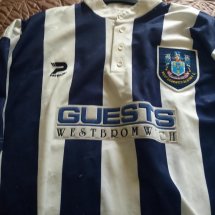 West Bromwich Albion Home football shirt 1996 - 1997 sponsored by Guests