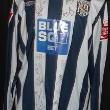 West Bromwich Albion Home football shirt 2009 - 2010 sponsored by Blue Square Bet