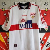 VfB Stuttgart Home futbol forması 1996 - 1997 sponsored by Sudmilch ViFit