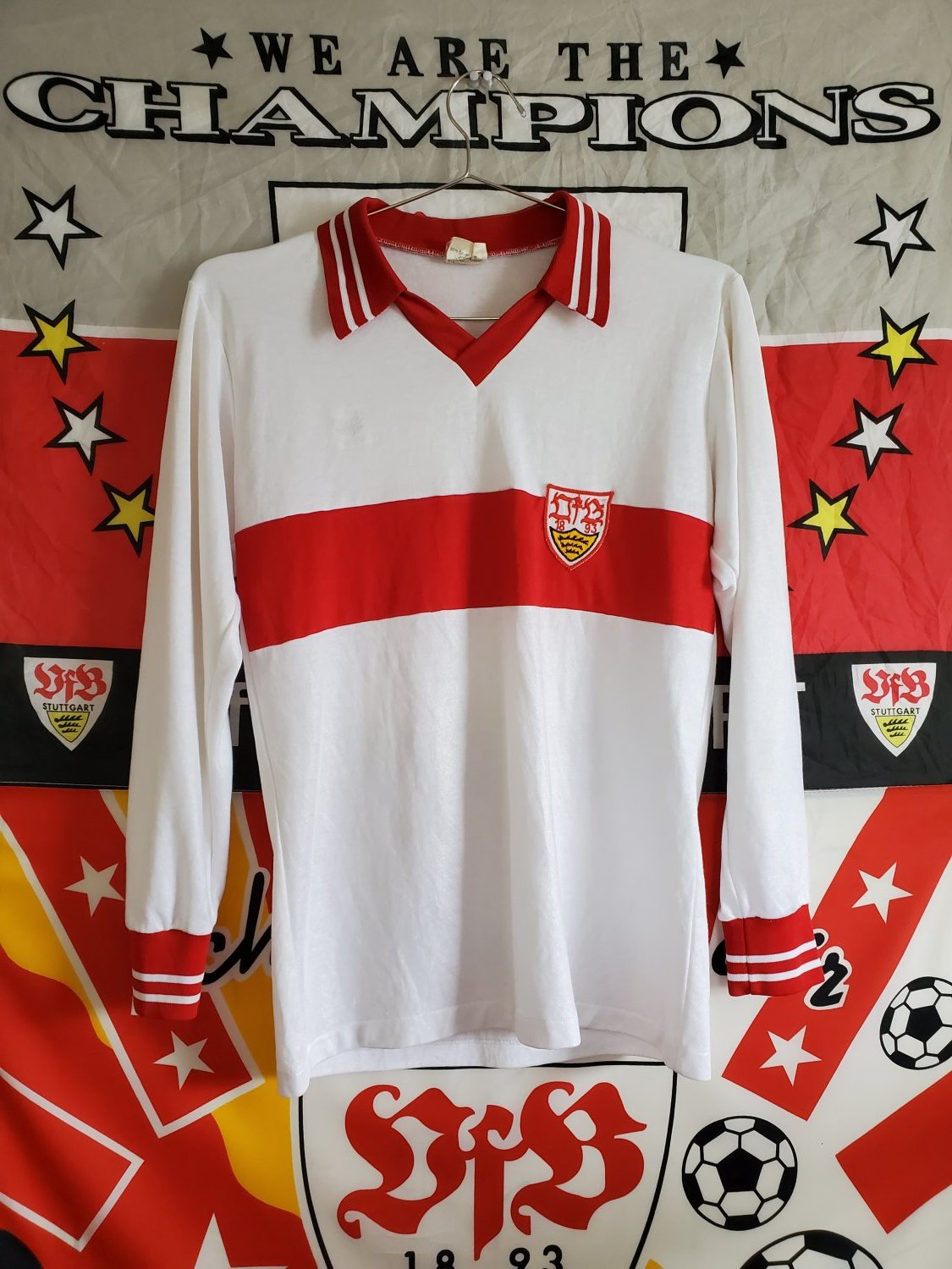 Maillot De Foot VfB Stuttgart 1978-80 Domicile #4 - Erima - Taille S Homme - Occasion Bon état