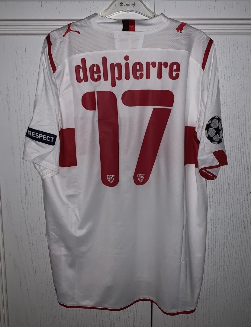 Maillot Fischer VfB Stuttgart 2009/10 match porté à l'extérieur XL