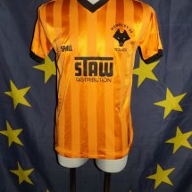 Wolverhampton Wanderers Home maglia di calcio 1986 - 1987 sponsored by Staw