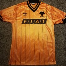 Wolverhampton Wanderers Home maglia di calcio 1985 sponsored by Fiat
