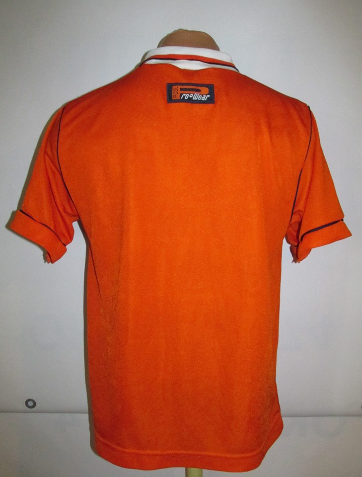 Blackpool Home football shirt 1995 - 1997. Sponsored by Rebecca’s